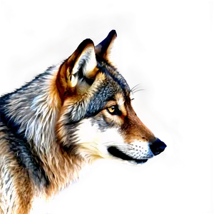 Realistic Grey Wolf PNG Xlx29