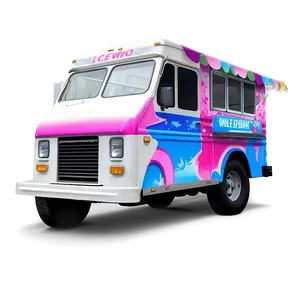 Realistic Ice Cream Truck Graphic PNG 32 PNG