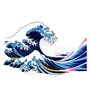 Realistic Japanese Wave PNG 06242024