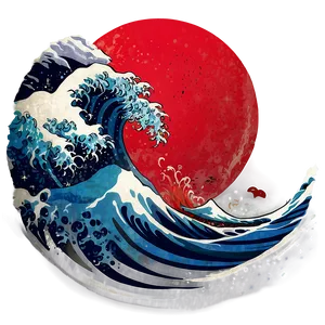 Realistic Japanese Wave PNG 20