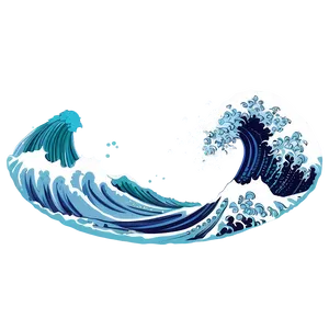 Realistic Japanese Wave PNG 9