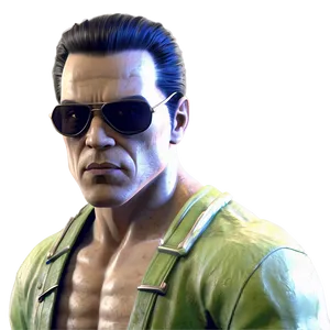 Realistic Johnny Cage Illustration Png 06292024 PNG image