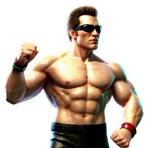 Realistic Johnny Cage Illustration Png 38 PNG image