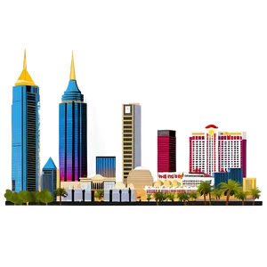 Realistic Las Vegas Skyline PNG 06252024