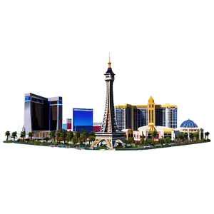 Realistic Las Vegas Skyline Png 06252024 PNG image