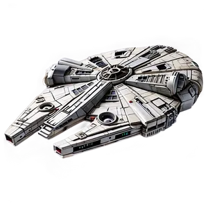 Realistic Millennium Falcon PNG Inl