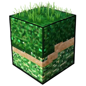 Realistic Minecraft Grass Block Png Ltg75 PNG image
