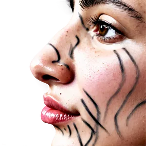 Realistic Nose Drawing Png Gfq PNG image