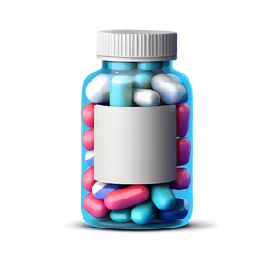 Realistic Pill Bottle PNG Uud26