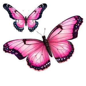 Realistic Pink Butterfly Image PNG 49