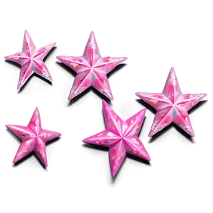 Realistic Pink Stars PNG Opv22 PNG