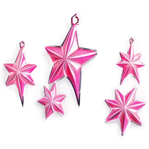 Realistic Pink Stars Png Xrt17 PNG image