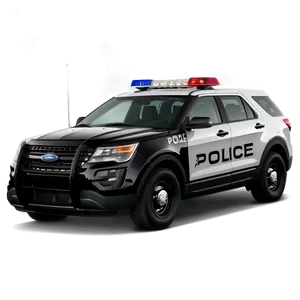 Realistic Police Car PNG 06132024