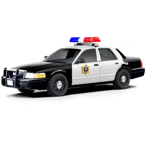 Realistic Police Car PNG 06132024