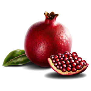 Realistic Pomegranate Art PNG Dpd47 PNG