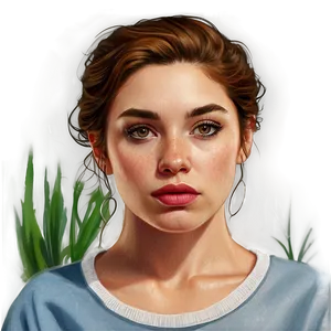 Realistic Portrait Drawing PNG Chl15