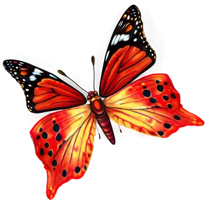 Realistic Red Butterfly Png Qww PNG image