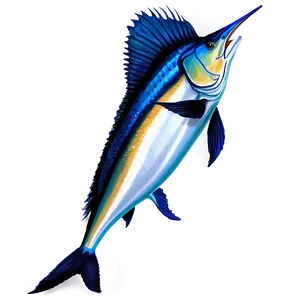 Realistic Sailfish Graphic PNG 06262024