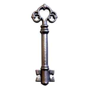 Realistic Skeleton Key Design Png 06212024 PNG image