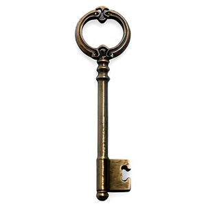 Realistic Skeleton Key Design Png Tug4 PNG image