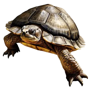Realistic Snapping Turtle Illustration PNG Ljs