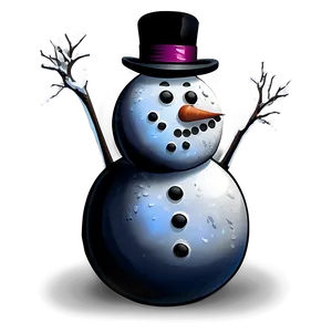 Realistic Snowman Design Png 48 PNG image