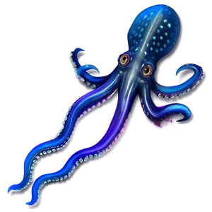Realistic Squid Art PNG 86