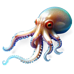 Realistic Squid Art PNG Yfa13