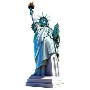 Realistic Statue Of Liberty Rendering Png 05242024 PNG image