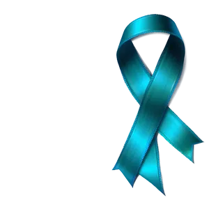 Realistic Teal Ribbon Drawing Png 06282024 PNG image