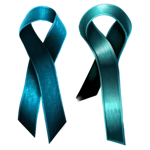 Realistic Teal Ribbon Drawing PNG Dve22 PNG