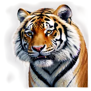 Realistic Tiger Face Artwork Png 82 PNG image