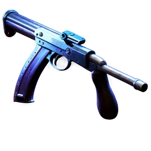 Realistic Tommy Gun Render Png Fla83 PNG image