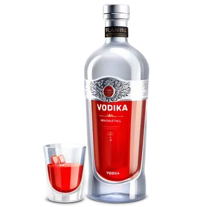 Realistic Vodka Bottle PNG 06212024