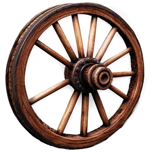 Realistic Wagon Wheel Drawing PNG 4
