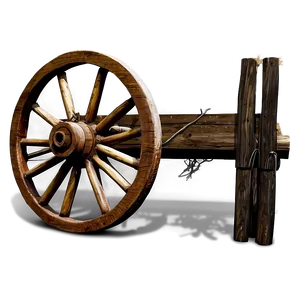 Realistic Wagon Wheel Drawing PNG 5