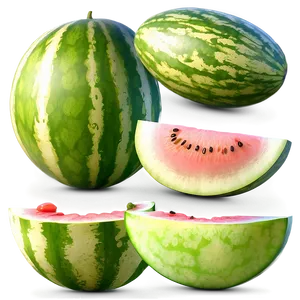 Realistic Watermelon PNG 05232024
