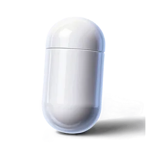 Realistic White Capsule PNG Ggk