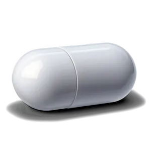 Realistic White Capsule PNG Ojn