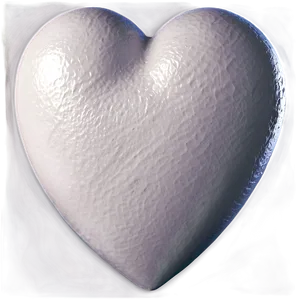 Realistic White Hearts PNG 06252024