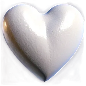 Realistic White Hearts Png 33 PNG image