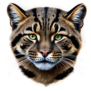Realistic Wildcat Portrait PNG Hel35 PNG