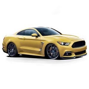 Realistic Yellow Car Art Png 06292024 PNG image