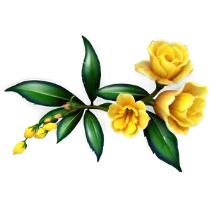 Realistic Yellow Flowers PNG 06122024 PNG