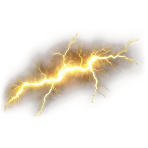 Realistic Yellow Lightning Png 2 PNG image