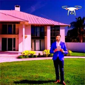 Realtor With Drone Photography PNG Vjw