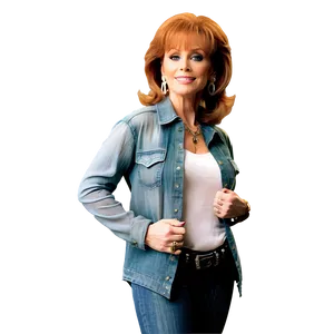 Reba Mcentire Iconic Outfit PNG Puo45 PNG