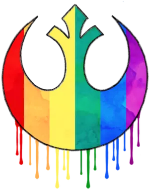 Rebel Alliance Rainbow Drip Logo PNG image