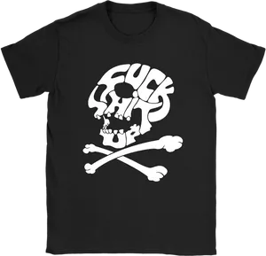 Rebellious Skull Tshirt Design PNG image
