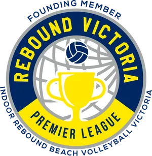 Rebound Victoria Premier League Volleyball Logo PNG image